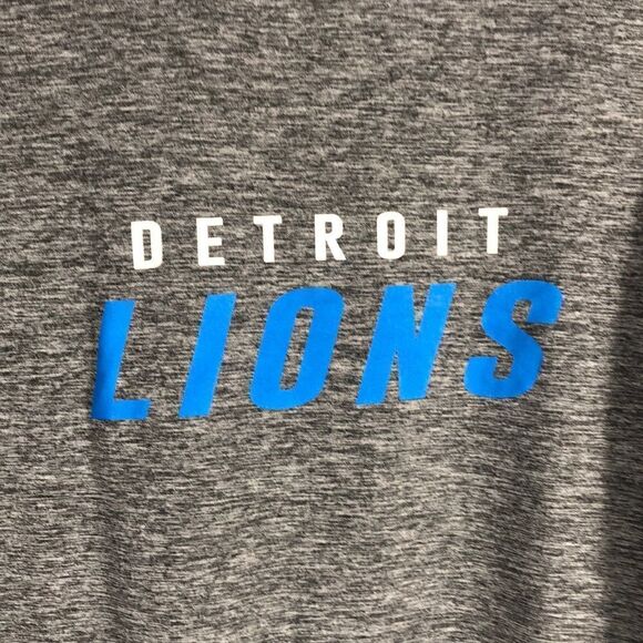 NFL MSX by Michael Strahan Heathered Gray Lions Performance Long Sleeve Tee - Picture 2 of 7